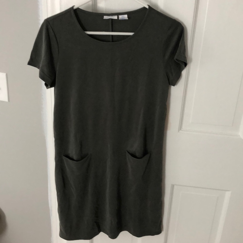Sigrid Olsen Green Pocket shift Dress SZ S